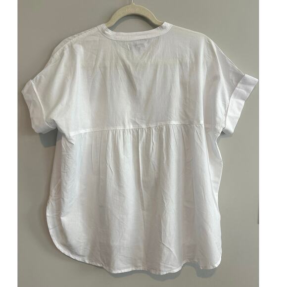 NWT Madewell Lakeline Popover Shirttail Top In White Size XS - Picture 7 of 7